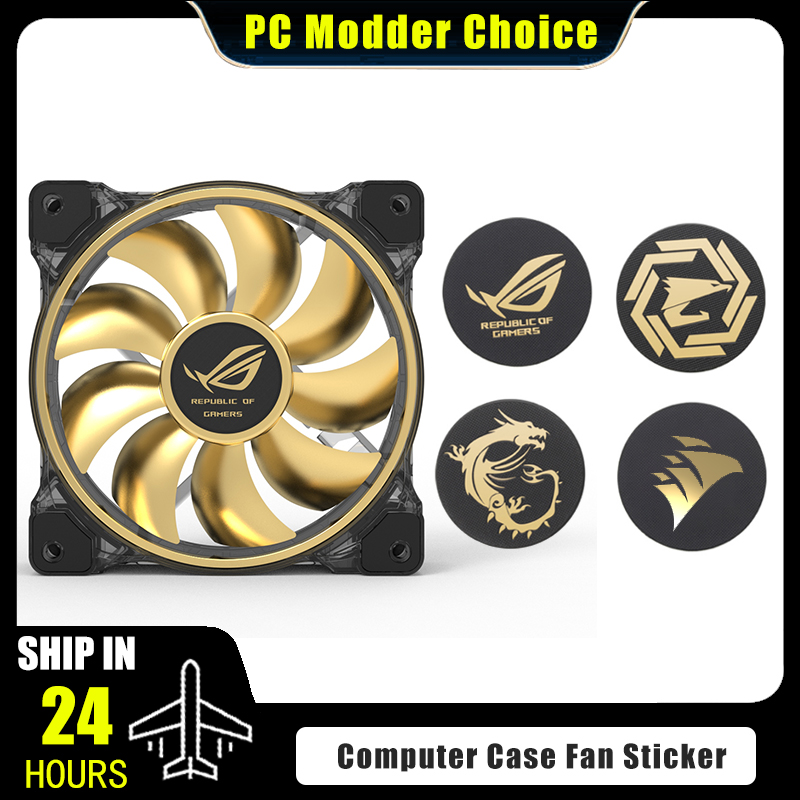 Pc Gaming Lounge - Computergehäuse-Lüfter-Logo-Aufkleber, ROG MSI AORUS Corsair Label