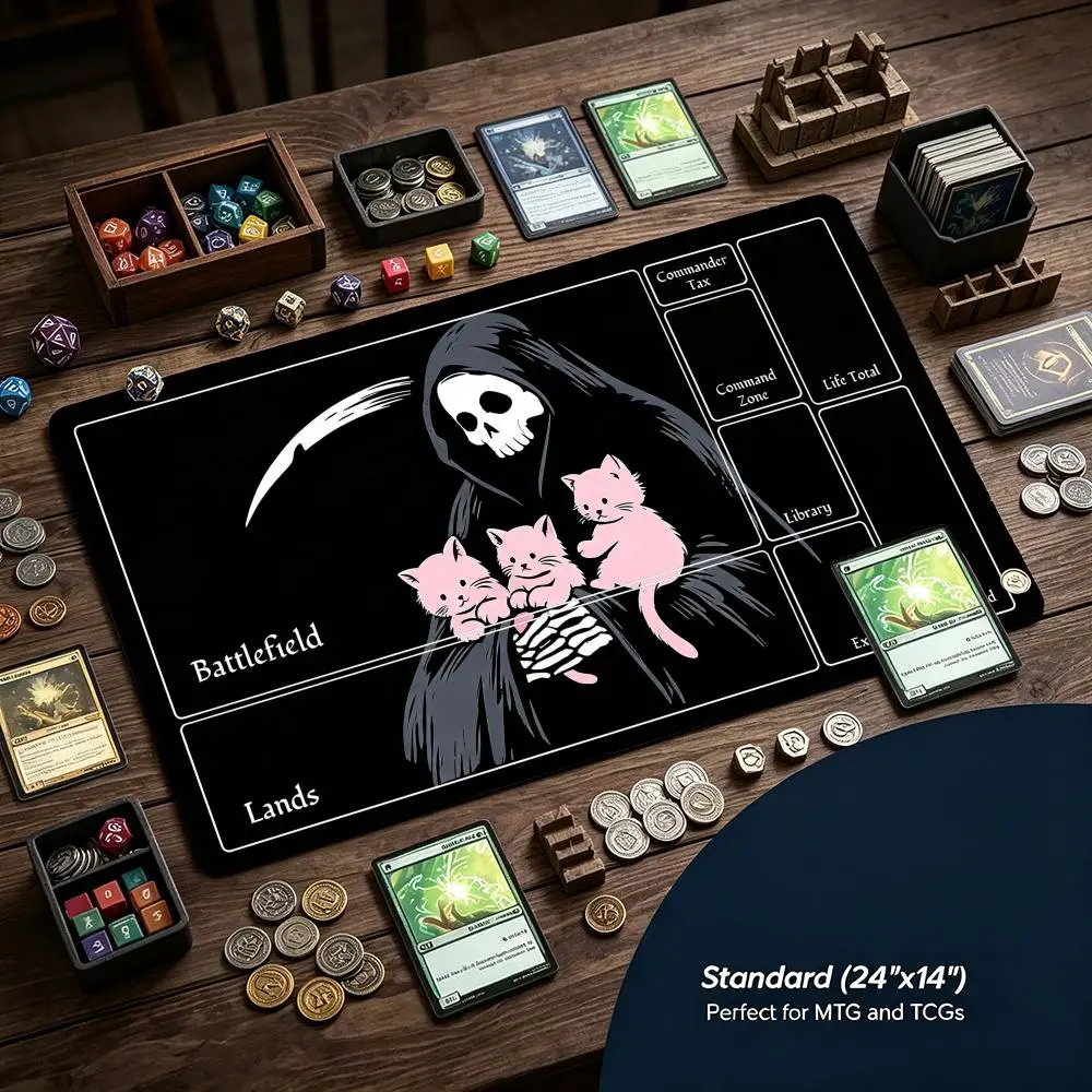 Grim Reaper hält rosa Kätzchen – Pc Gaming Pink Bewertung und Preis