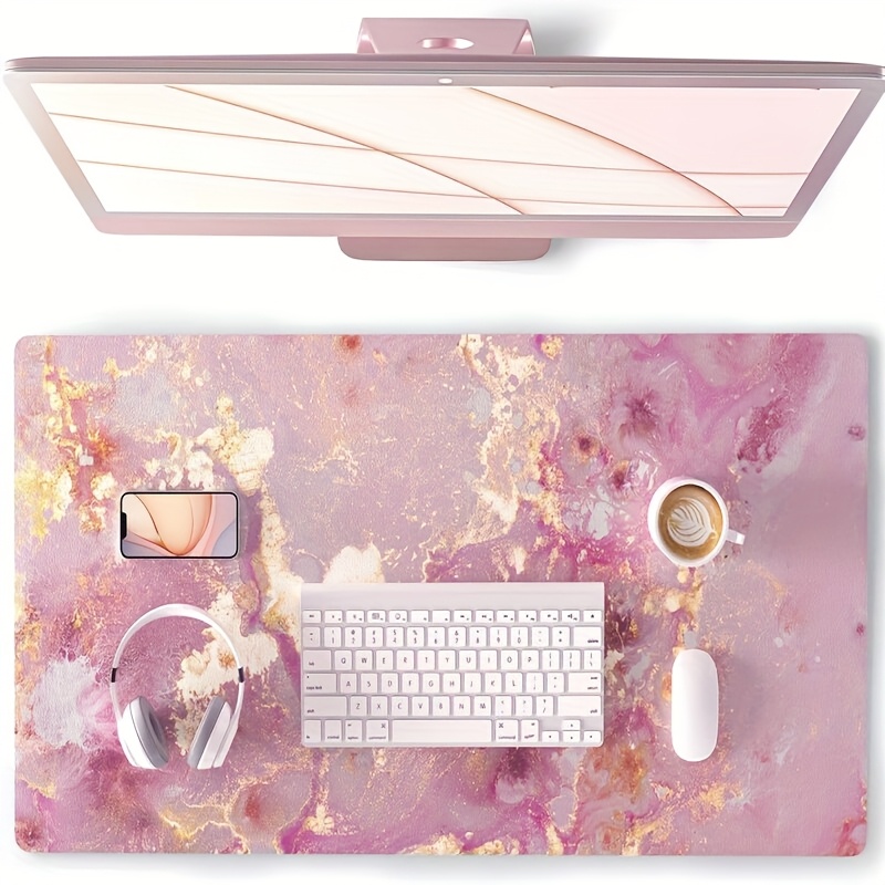 Große rosa Marmor-Schreibtisch – Pc Gaming Pink Bewertung und Preis